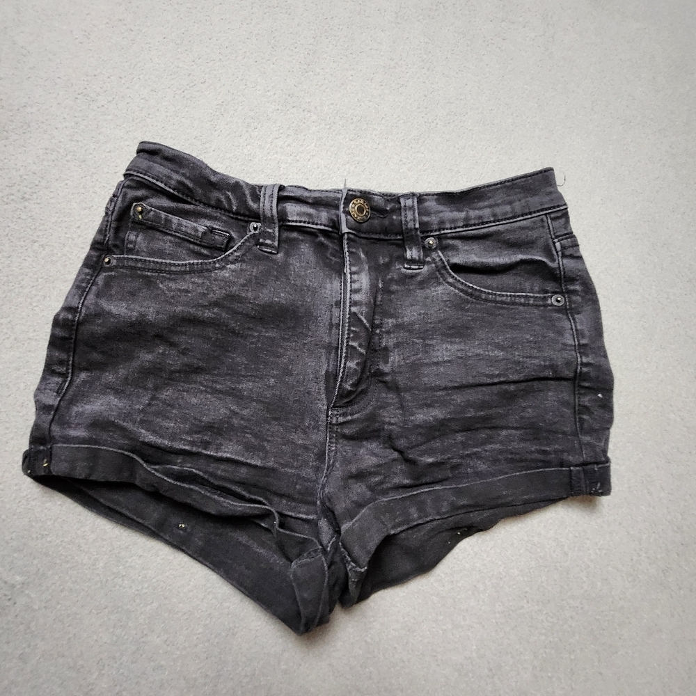 Garage | Black High Rise Jean Shorts Sz 26